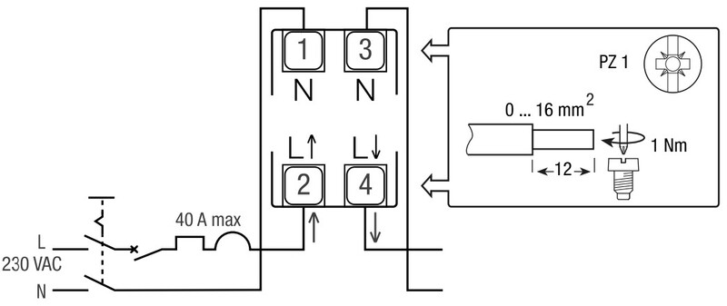 HAGER ECN140D | kWh-meter 40A, 1-fase, geijkt | ECN140D